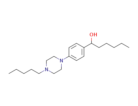 Molecular Structure of 112899-00-0 (Benzenemethanol, a-pentyl-4-(4-pentyl-1-piperazinyl)-)