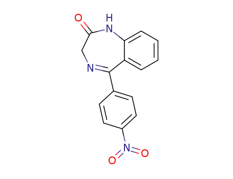 Molecular Structure of 3150-44-5 (2H-1,4-Benzodiazepin-2-one, 1,3-dihydro-5-(4-nitrophenyl)-)