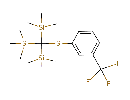 Molecular Structure of 125364-64-9 (1-{[(Iodo-dimethyl-silanyl)-bis-trimethylsilanyl-methyl]-dimethyl-silanyl}-3-trifluoromethyl-benzene)