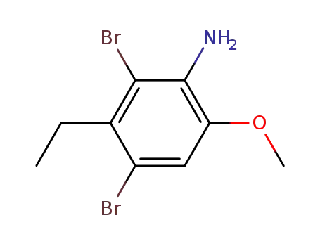Molecular Structure of 28730-69-0 (2-Amino-3,5-dibromo-4-ethylanisol)