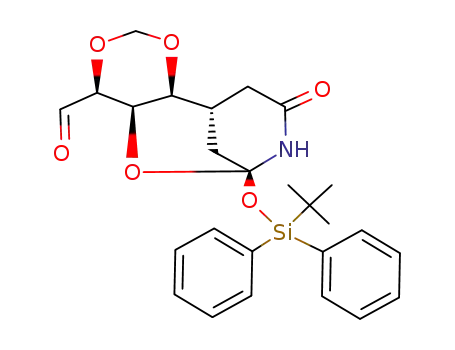 (1R,2S,6S,7R,9S)-9-(tert-Butyl-diphenyl-silanyloxy)-11-oxo-3,5,8-trioxa-10-aza-tricyclo[7.3.1.0<sup>2,7</sup>]tridecane-6-carbaldehyde