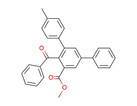 Molecular Structure of 113710-51-3 ([1,1':3',1''-Terphenyl]-5'-carboxylic acid, 4'-benzoyl-4''-methyl-, methyl
ester)