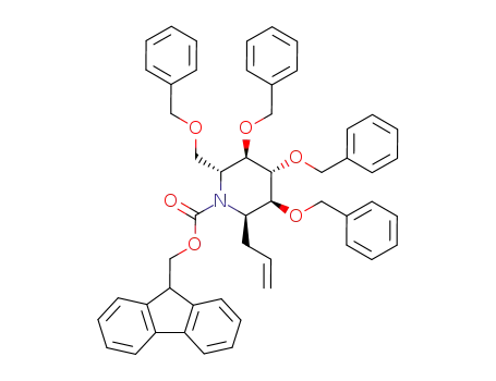 1-Piperidinecarboxylic acid,
3,4,5-tris(phenylmethoxy)-2-[(phenylmethoxy)methyl]-6-(2-propenyl)-,
9H-fluoren-9-ylmethyl ester, (2R,3R,4R,5S,6R)-