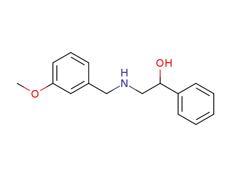 Molecular Structure of 86601-70-9 (2-((3-METHOXYBENZYL)AMINO)-1-PHENYLETHANOL)