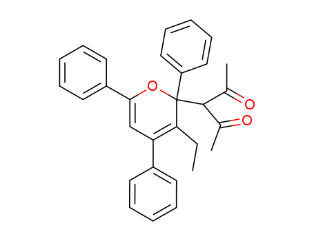 Molecular Structure of 80948-22-7 (2,4-Pentanedione, 3-(3-ethyl-2,4,6-triphenyl-2H-pyran-2-yl)-)