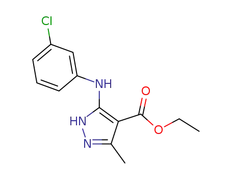 1H-Pyrazole-4-carboxylic acid, 3-[(3-chlorophenyl)amino]-5-methyl-,
ethyl ester