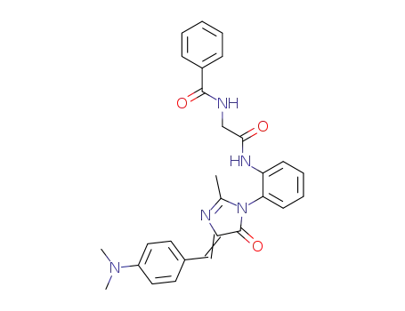 N-[(2-{4-[1-(4-Dimethylamino-phenyl)-meth-(Z)-ylidene]-2-methyl-5-oxo-4,5-dihydro-imidazol-1-yl}-phenylcarbamoyl)-methyl]-benzamide