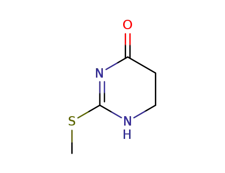 Molecular Structure of 100185-53-3 (2-Methylthio-5,6-dihydro-4(1H)-pyrimidinon)