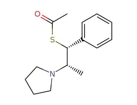 Thioacetic acid S-((1R,2S)-1-phenyl-2-pyrrolidin-1-yl-propyl) ester