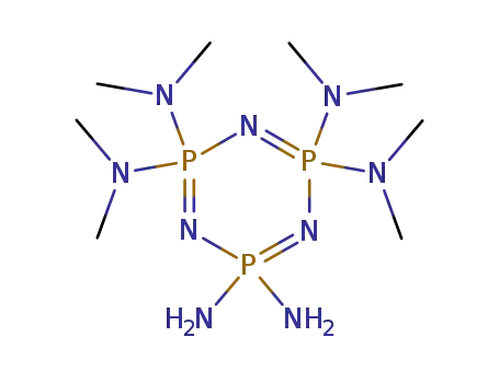 Molecular Structure of 7142-98-5 (N~2~,N~2~,N~2~,N~2~,N~4~,N~4~,N~4~,N~4~-octamethyl-1,3,5,2lambda~5~,4lambda~5~,6lambda~5~-triazatriphosphinine-2,2,4,4,6,6-hexamine)