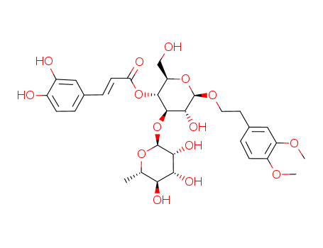 b-D-Glucopyranoside,2-(3,4-dimethoxyphenyl)ethyl 3-O-(6-deoxy-a-L-mannopyranosyl)-,4-[(2E)-3-(3,4-dihydroxyphenyl)-2-propenoate]