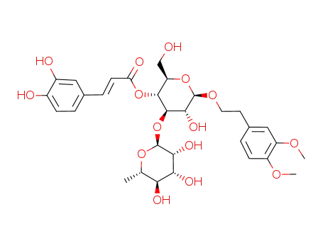 Molecular Structure of 145898-87-9 (b-D-Glucopyranoside,2-(3,4-dimethoxyphenyl)ethyl 3-O-(6-deoxy-a-L-mannopyranosyl)-,4-[(2E)-3-(3,4-dihydroxyphenyl)-2-propenoate])