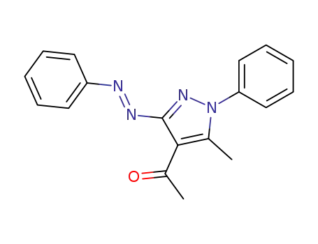 1-(5-methyl-1-phenyl-3-phenylazo-1<i>H</i>-pyrazol-4-yl)-ethanone