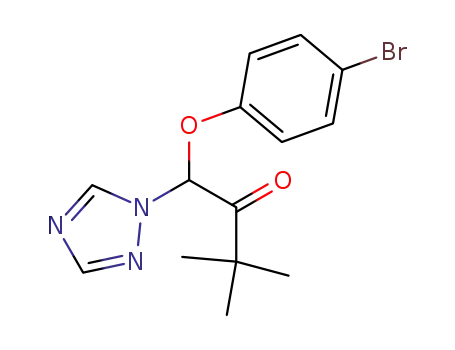 2-Butanone, 1-(4-bromophenoxy)-3,3-dimethyl-1-(1H-1,2,4-triazol-1-yl)-