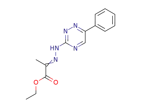 Propanoic acid, 2-[(6-phenyl-1,2,4-triazin-3-yl)hydrazono]-, ethyl ester