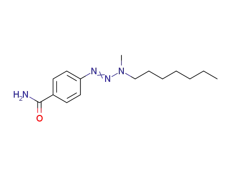 Molecular Structure of 89530-01-8 (Benzamide, 4-(3-heptyl-3-methyl-1-triazenyl)-)