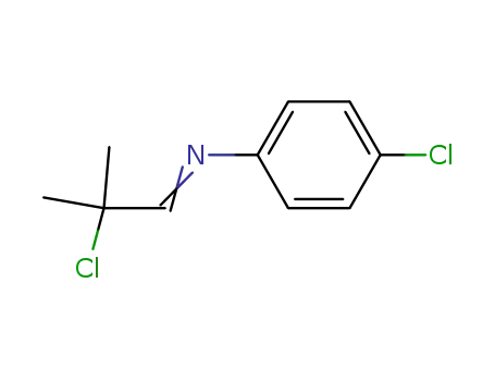 Molecular Structure of 264907-54-2 ([2-Chloro-2-methyl-prop-(E)-ylidene]-(4-chloro-phenyl)-amine)