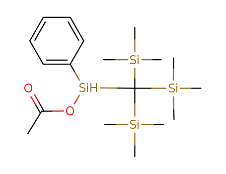 Molecular Structure of 72190-84-2 (Silanol, phenyl[tris(trimethylsilyl)methyl]-, acetate)