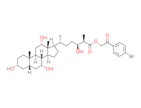 p-bromophenacyl (24S,25R)-3α,7α,12α,24-tetrahydroxy-5β-cholestan-26-oate