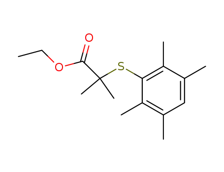 Propionic acid, 2-methyl-2-((2,3,5,6-tetramethylphenyl)thio)-, ethyl ester