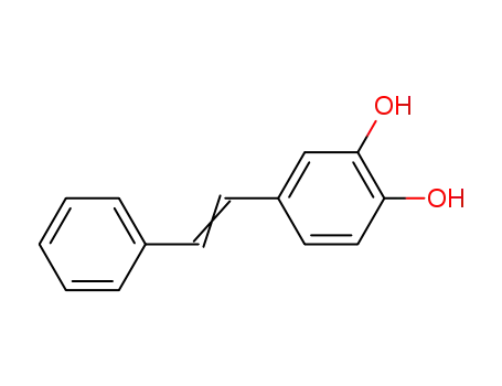 Molecular Structure of 19826-29-0 (1,2-Benzenediol, 4-(2-phenylethenyl)-)