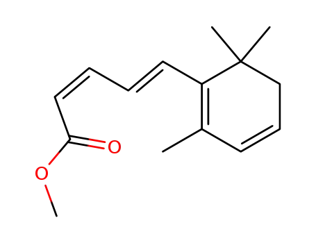 Molecular Structure of 84743-63-5 ((2Z,4E)-Methyl 5-(2,6,6-trimethyl-1,3-cyclohexadien-1-yl)-2,4-pentadienoate)