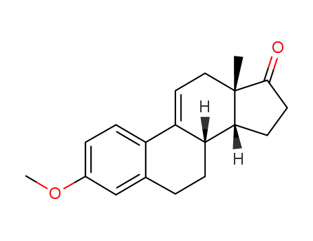 Molecular Structure of 966-46-1 ((+/-)-3-methoxy-14β-estra-1,3,5(10),9(11)-tetraen-17-one)