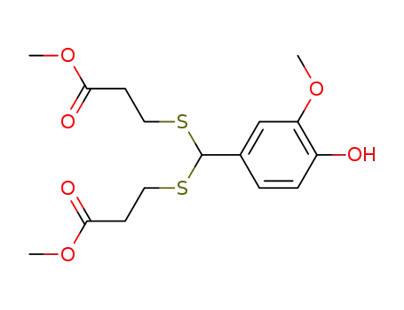 1-<Bis-(2-methoxycarbonyl-aethylmercapto)-methyl>-4-hydroxy-3-methoxy-benzol