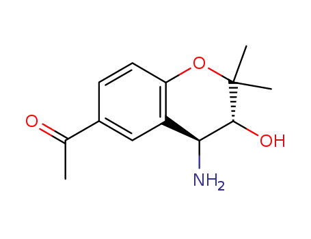Molecular Structure of 175133-79-6 (1-((3R,4S)-4-amino-3-hydroxy-2,2-dimethylchroman-6-yl)ethanone)