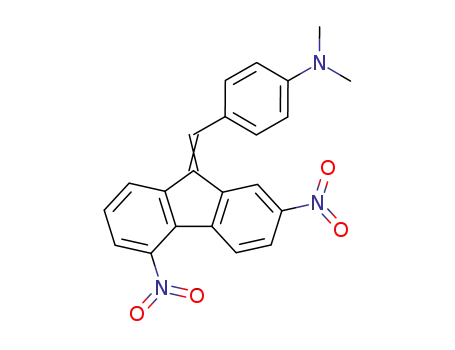 Molecular Structure of 97016-10-9 (4-(2,5-dinitro-fluoren-9-ylidenemethyl)-<i>N</i>,<i>N</i>-dimethyl-aniline)