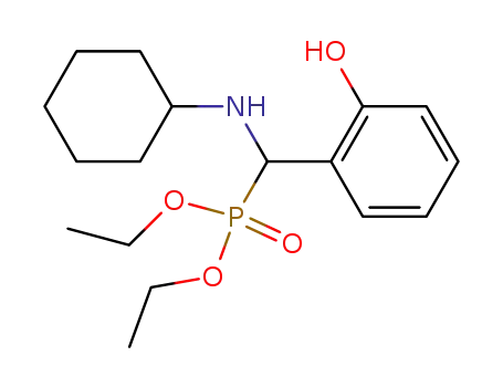 Molecular Structure of 61146-34-7 ([Cyclohexylamino-(2-hydroxy-phenyl)-methyl]-phosphonic acid diethyl ester)