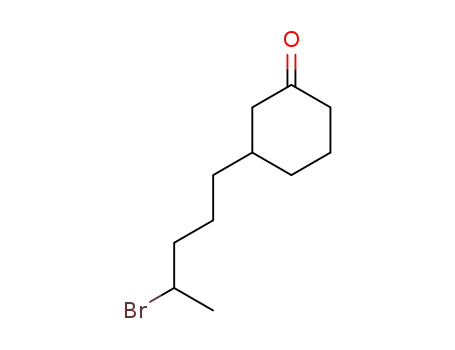 Molecular Structure of 91967-34-9 (opt.-inakt. 1-(4-Brom-pentyl)-cyclohexanon-3)