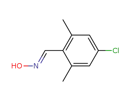 Molecular Structure of 5757-57-3 (Benzaldehyde,4-chloro-2,6-dimethyl-, oxime, (E)- (8CI,9CI))