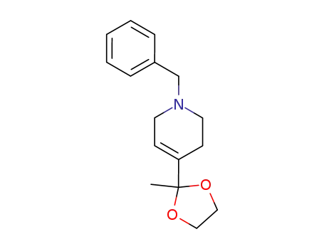 Molecular Structure of 93841-57-7 (1-benzyl-1,2,3,6-tetrahydro-4-(2-methyl-1,3-dioxolan-2-yl)pyridine)