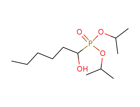 Molecular Structure of 173035-21-7 (Phosphonic acid, (1-hydroxyhexyl)-, bis(1-methylethyl) ester)