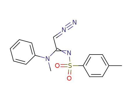 Molecular Structure of 27006-51-5 (Ethanimidamide,
2-diazo-N-methyl-N'-[(4-methylphenyl)sulfonyl]-N-phenyl-)