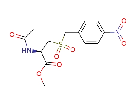 Molecular Structure of 7597-48-0 (methyl 2-acetamido-3-[(4-nitrophenyl)methylsulfonyl]propanoate)