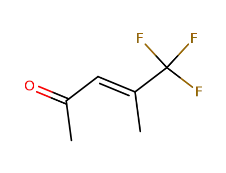 Molecular Structure of 90550-14-4 (3-Penten-2-one, 5,5,5-trifluoro-4-methyl-, (E)-)