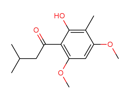 Molecular Structure of 60831-55-2 (1-Butanone,1-(2-hydroxy-4,6-dimethoxy-3- methylphenyl)-3-methyl- )