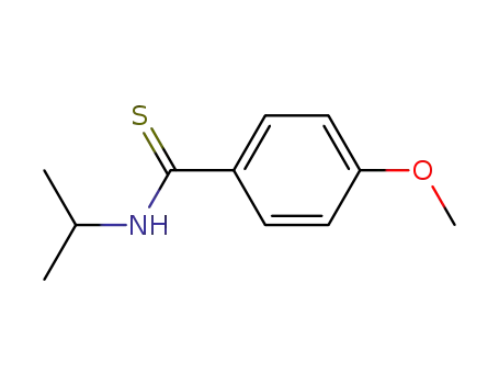 Molecular Structure of 62926-14-1 (Benzenecarbothioamide, 4-methoxy-N-(1-methylethyl)-)