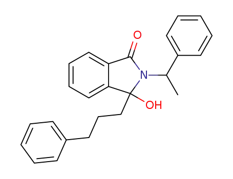 Molecular Structure of 178315-49-6 (1H-Isoindol-1-one,
2,3-dihydro-3-hydroxy-2-(1-phenylethyl)-3-(3-phenylpropyl)-)