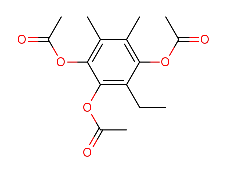 3,5,6-Triacetoxy-1,2-dimethyl-4-aethyl-benzol