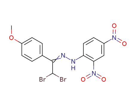 Molecular Structure of 13651-13-3 (2,4-Dinitrophenylhydrazon v. Dibrommethyl-(4-methoxyphenyl)-keton)