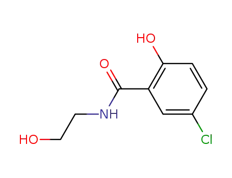 Molecular Structure of 6626-89-7 (Benzamide, 5-chloro-2-hydroxy-N- (2-hydroxyethyl)-)