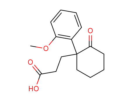 Molecular Structure of 2819-67-2 (3-[1-(2-methoxyphenyl)-2-oxo-cyclohexyl]propanoic acid)