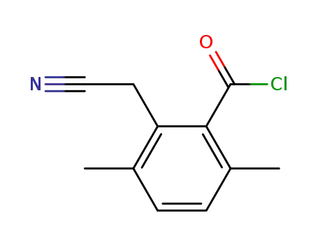 Benzoyl chloride, 2-(cyanomethyl)-3,6-dimethyl- (8CI)