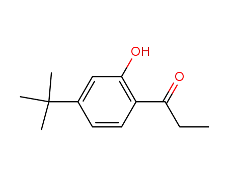 Molecular Structure of 22362-62-5 (1-(4-tert-butyl-2-hydroxyphenyl)propan-1-one)