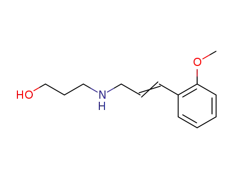 Molecular Structure of 4720-36-9 (3-[3-(2-methoxy-phenyl)-allylamino]-propan-1-ol)