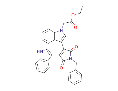 {3-[1-Benzyl-4-(1H-indol-3-yl)-2,5-dioxo-2,5-dihydro-1H-pyrrol-3-yl]-indol-1-yl}-acetic acid ethyl ester