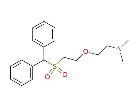 Molecular Structure of 7272-00-6 (2-[2-[(Diphenylmethyl)sulfonyl]ethoxy]-N,N-dimethylethanamine)